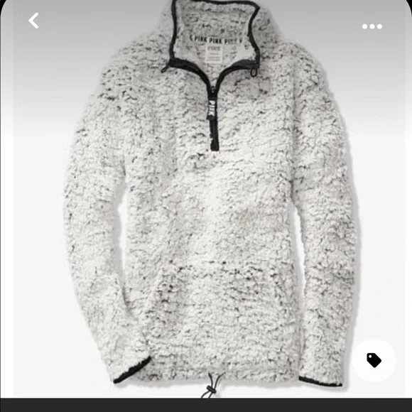 2 PINK Sherpa crewneck halfzips - Picture 2 of 8